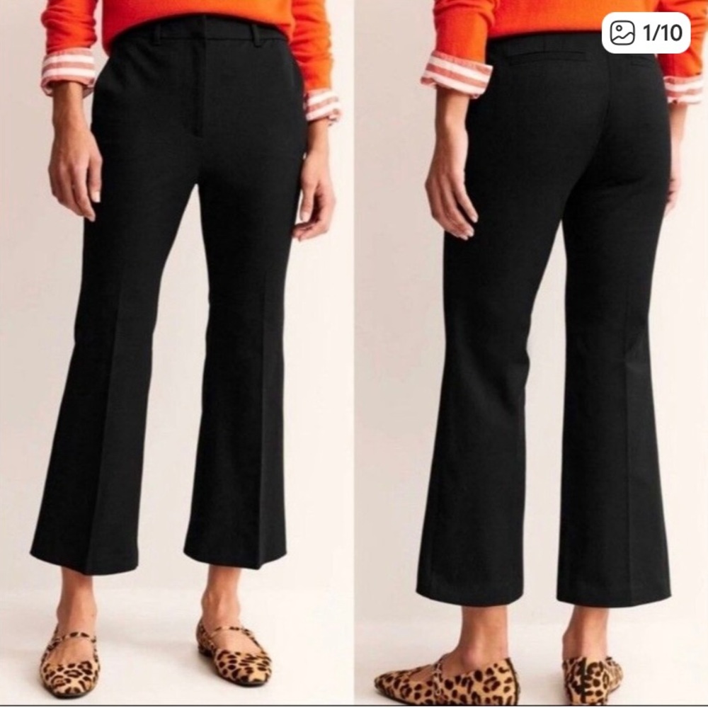 Boden Black Cropped Flare Women's Pants